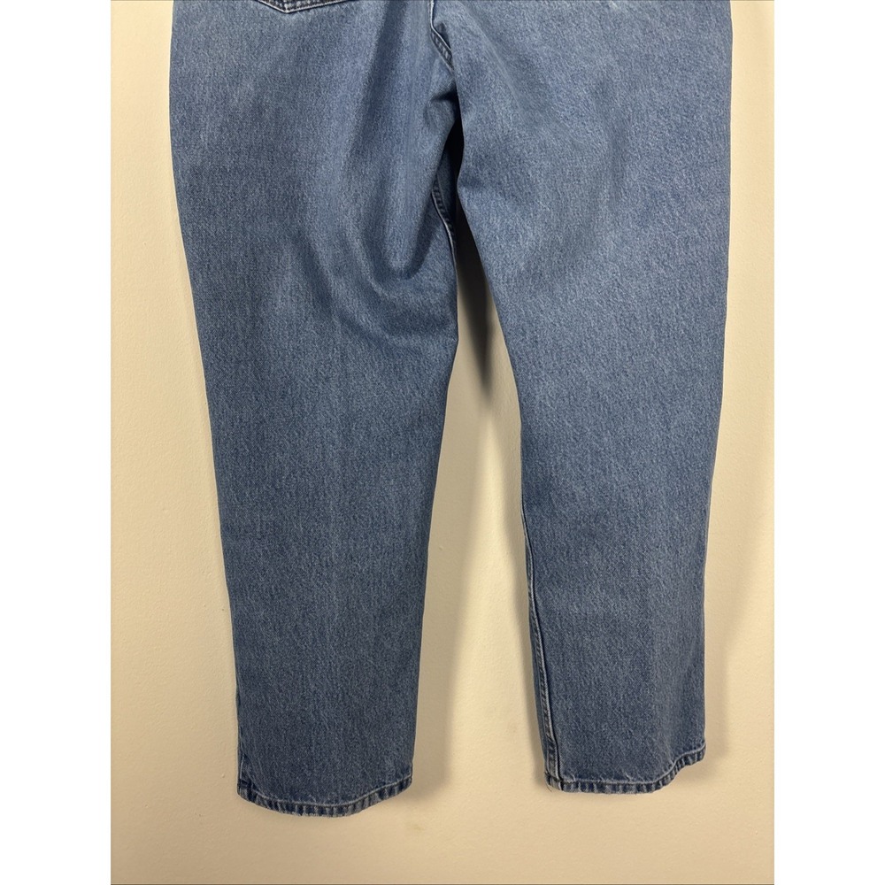 LL Bean Natural Fit Jeans Mens 42x32 Fit 40x30 Blue Denim Pants Straight Leg Vtg - Picture 7 of 13